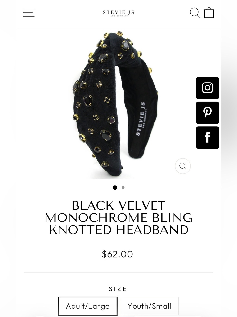 Stevie Js Adult headband
